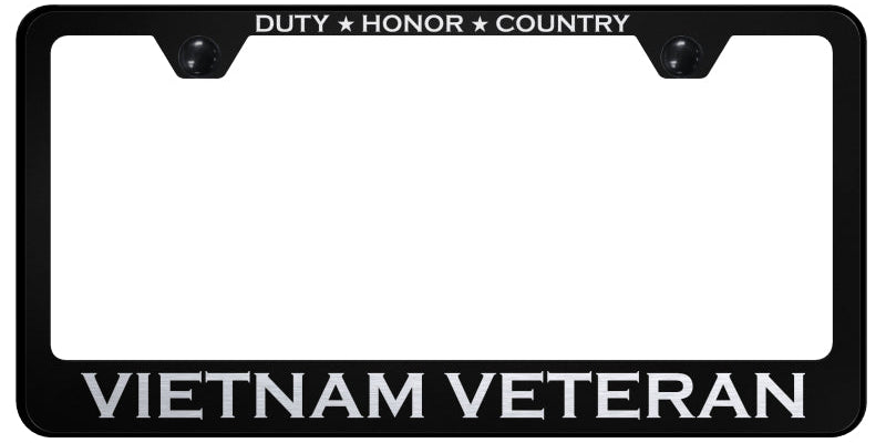 Vietnam Veteran Stainless Steel Frame - Laser Etched Black