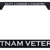 Vietnam Veteran Stainless Steel Frame - Etched Rugged Black