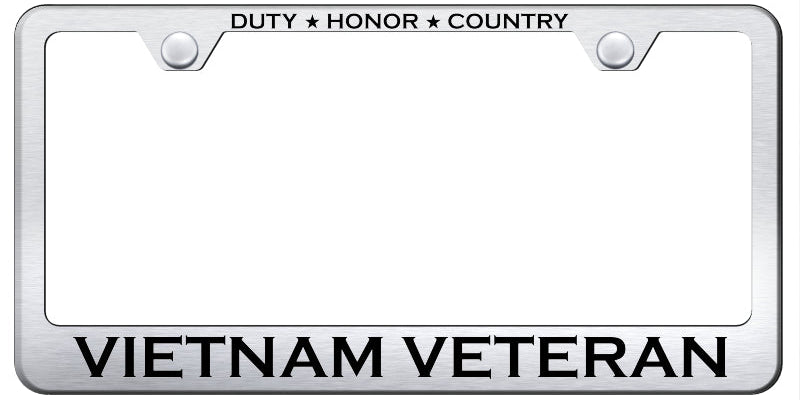 Vietnam Veteran Stainless Steel Frame - Laser Etched Brushed