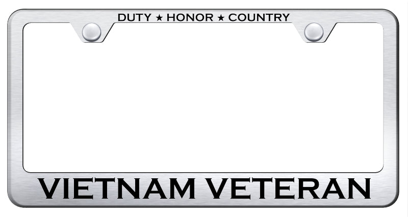 Vietnam Veteran Stainless Steel Frame - Laser Etched Brushed