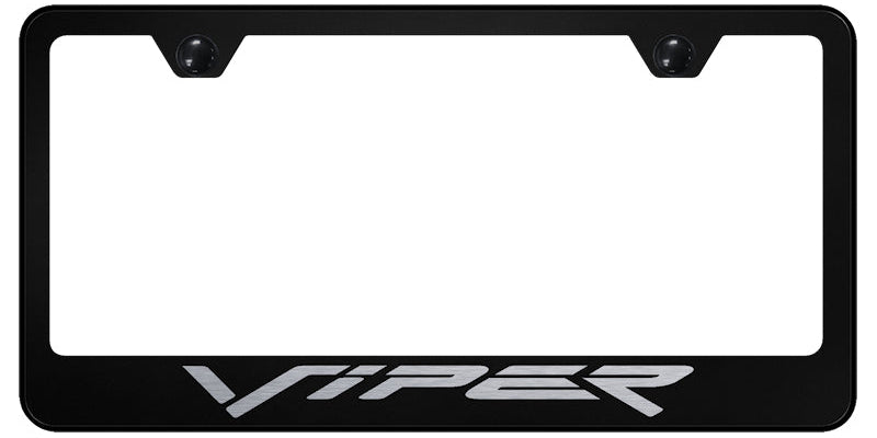 Viper (Fangs) Stainless Steel Frame - Laser Etched Black