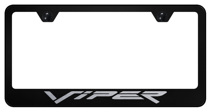 Viper (Fangs) Stainless Steel Frame - Laser Etched Black