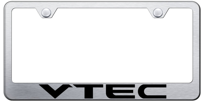 VTEC Stainless Steel Frame - Laser Etched Brushed