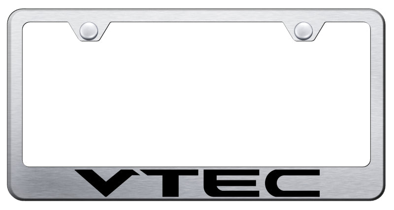 VTEC Stainless Steel Frame - Laser Etched Brushed