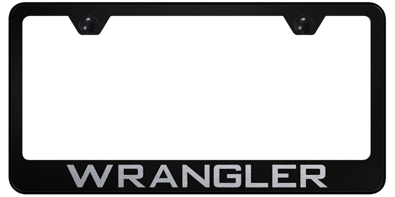 Wrangler Stainless Steel Frame - Laser Etched Black