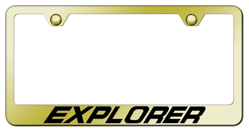 Explorer Frame Ford Explorer Stainless Steel Frame - Laser Etched Gold – StateofNine ...