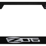 Corvette Z06 Stainless Steel Frame - Laser Etched Black