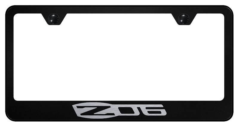 Corvette Z06 Stainless Steel Frame - Laser Etched Black