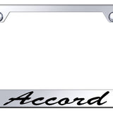 Accord Script Stainless Steel Frame - Laser Etched Mirrored