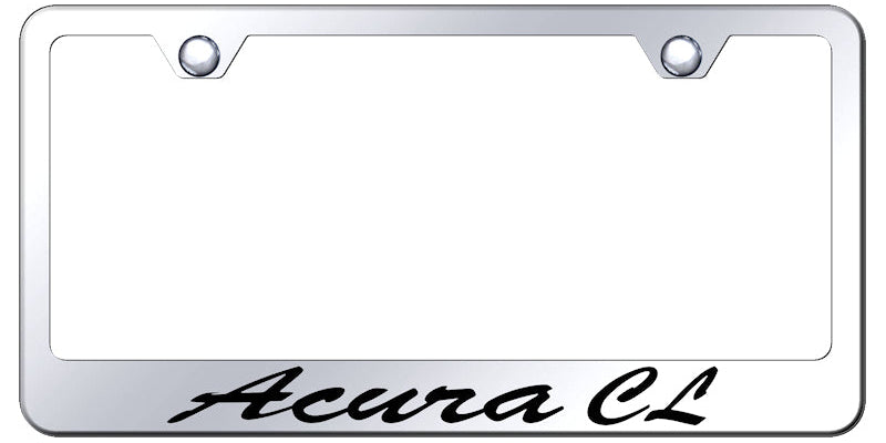 Acura CL Script Stainless Steel Frame - Etched Mirrored