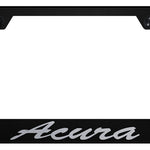 Acura Script Stainless Steel Frame - Laser Etched Black