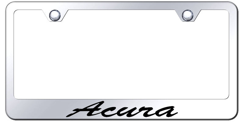 Acura Script Stainless Steel Frame - Laser Etched Mirrored