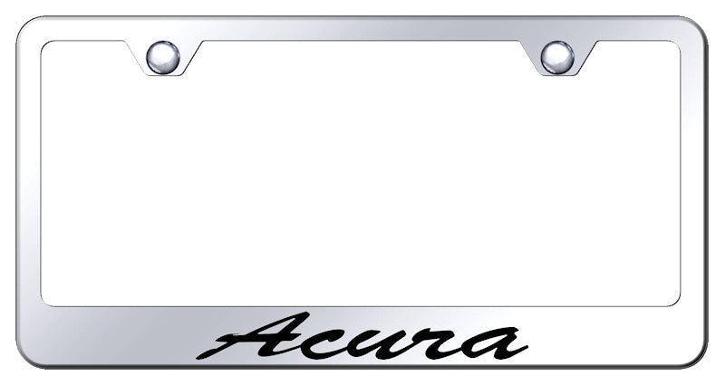 Acura Script Stainless Steel Frame - Laser Etched Mirrored