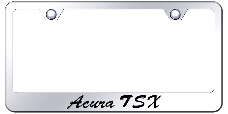 Acura TSX Script Stainless Steel Frame - Etched Mirrored