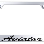 Aviator Script Stainless Steel Frame - Laser Etched Mirrored