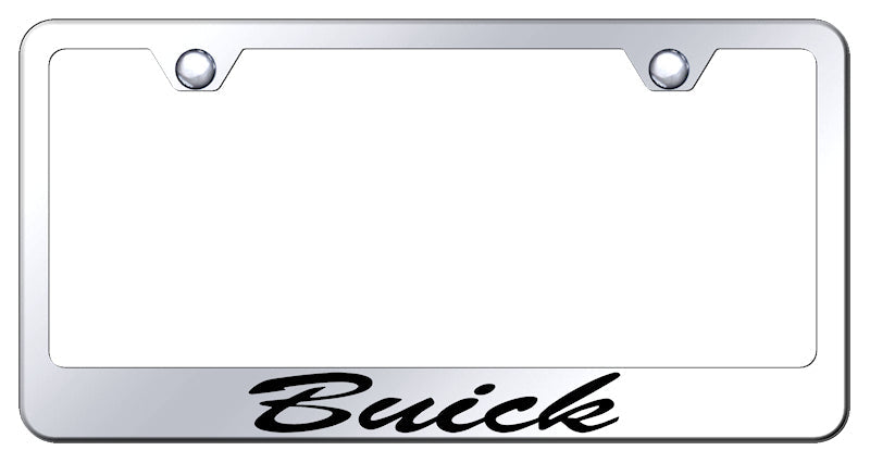 Buick Script Stainless Steel Frame - Laser Etched Mirrored