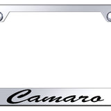 Camaro Script Stainless Steel Frame - Laser Etched Mirrored