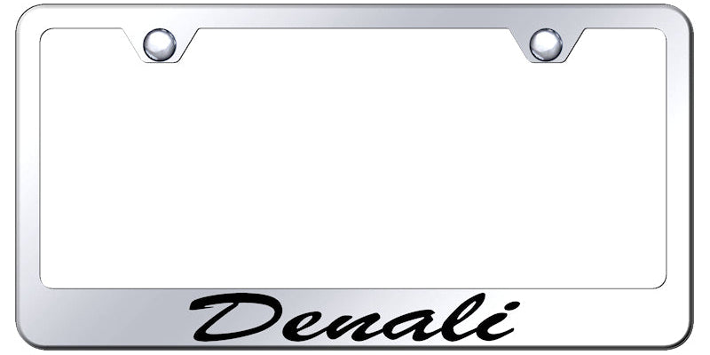 Denali Script Stainless Steel Frame - Laser Etched Mirrored