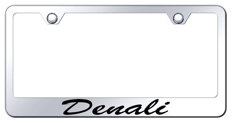 Denali Script Stainless Steel Frame - Laser Etched Mirrored