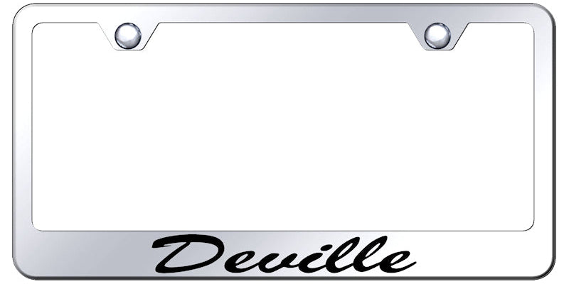 Deville Script Stainless Steel Frame - Laser Etched Mirrored