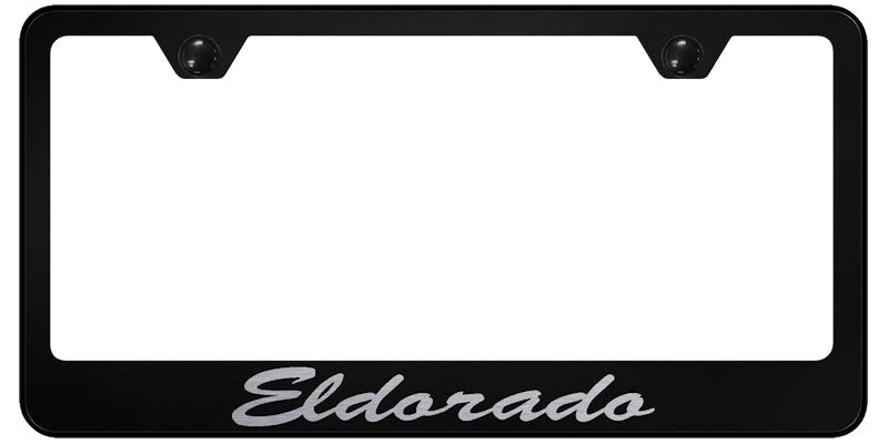 Eldorado Script Stainless Steel Frame - Laser Etched Black