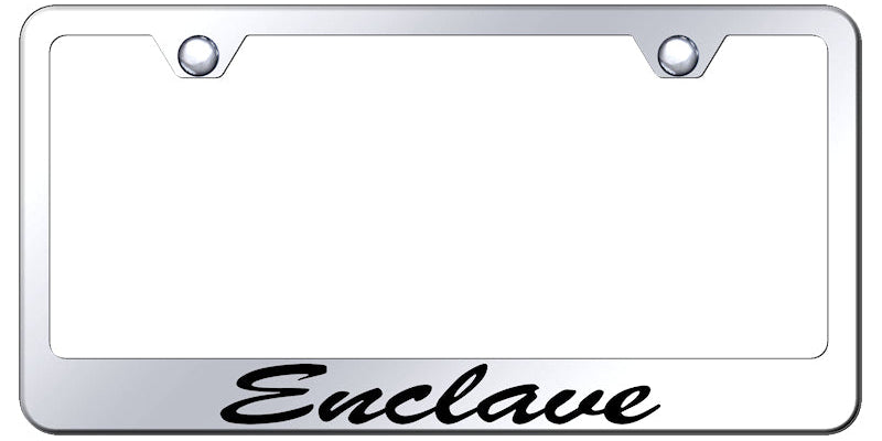 Enclave Script Stainless Steel Frame - Laser Etched Mirrored