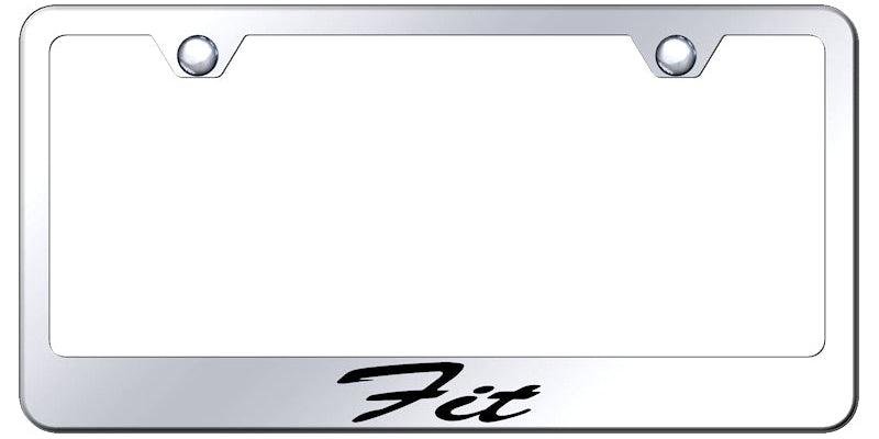 Fit Script Stainless Steel Frame - Laser Etched Mirrored