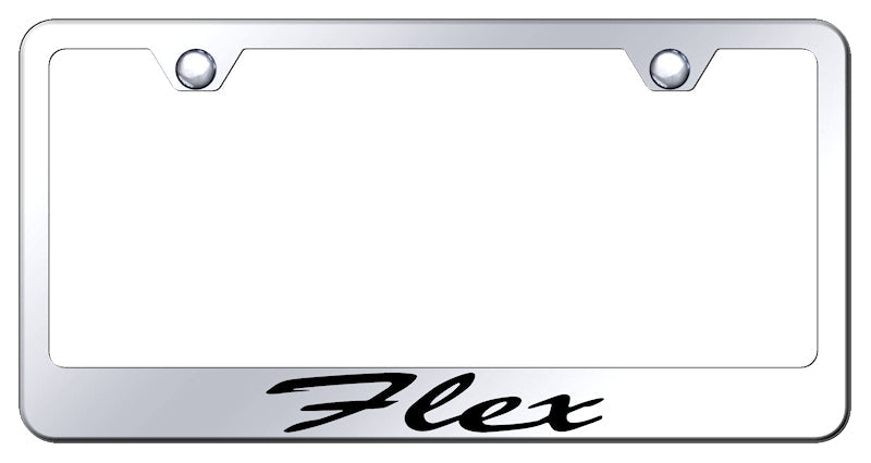 Flex Script Stainless Steel Frame - Laser Etched Mirrored