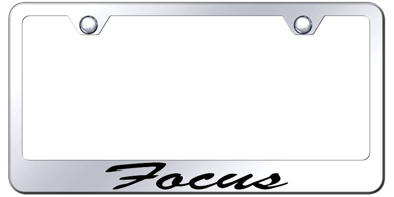 Focus Script Stainless Steel Frame - Laser Etched Mirrored