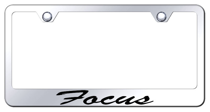 Focus Script Stainless Steel Frame - Laser Etched Mirrored