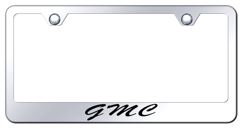 GMC Script Stainless Steel Frame - Laser Etched Mirrored