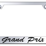 Grand Prix Script Stainless Steel Frame - Etched Mirrored