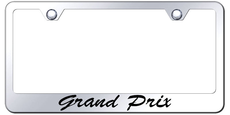 Grand Prix Script Stainless Steel Frame - Etched Mirrored