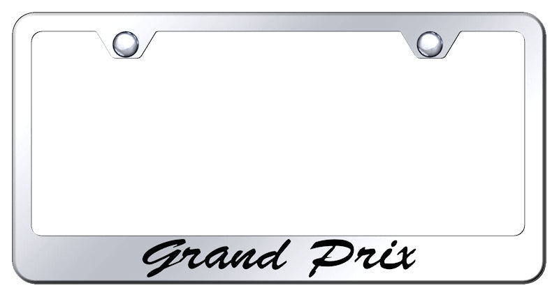 Grand Prix Script Stainless Steel Frame - Etched Mirrored