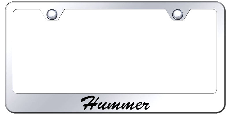 Hummer Script Stainless Steel Frame - Laser Etched Mirrored