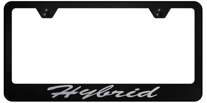 Hybrid Script Stainless Steel Frame - Laser Etched Black