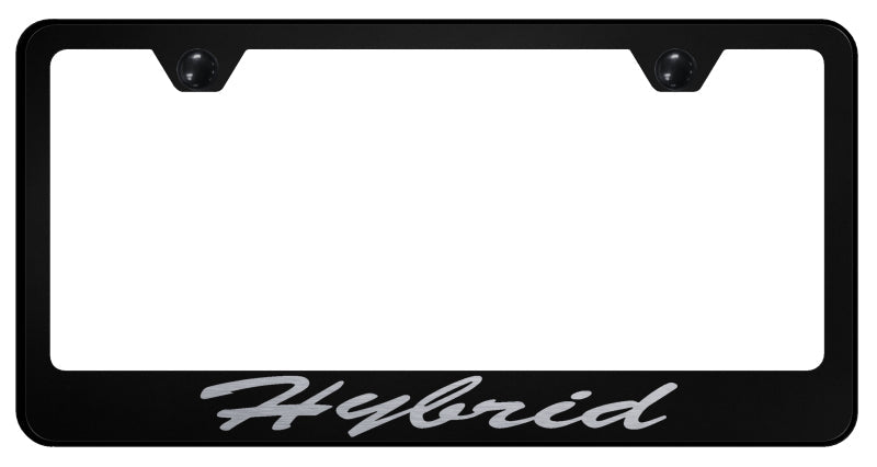 Hybrid Script Stainless Steel Frame - Laser Etched Black