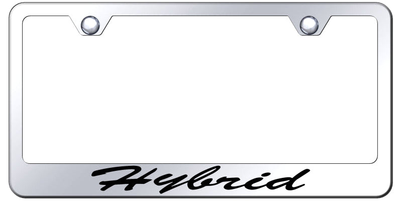 Hybrid Script Stainless Steel Frame - Laser Etched Mirrored