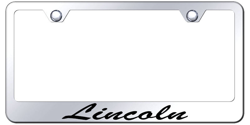 Lincoln Script Stainless Steel Frame - Laser Etched Mirrored