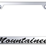 Mountaineer Script Stainless Steel Frame - Etched Mirrored