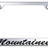 Mountaineer Script Stainless Steel Frame - Etched Mirrored