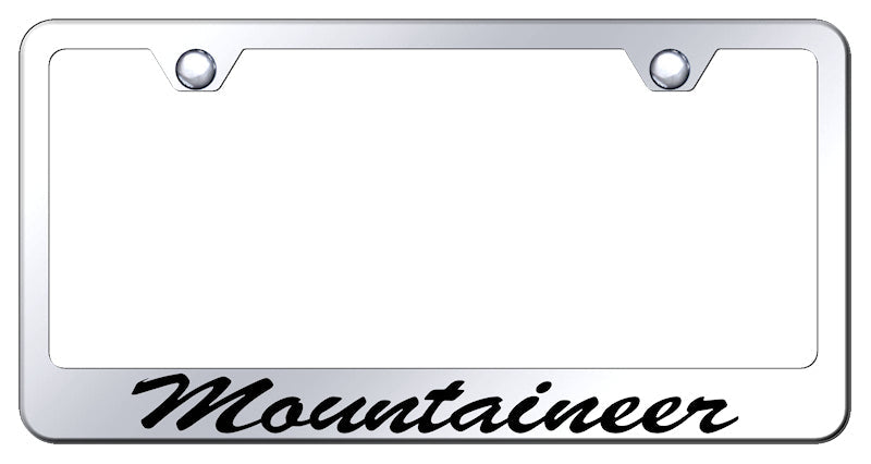 Mountaineer Script Stainless Steel Frame - Etched Mirrored