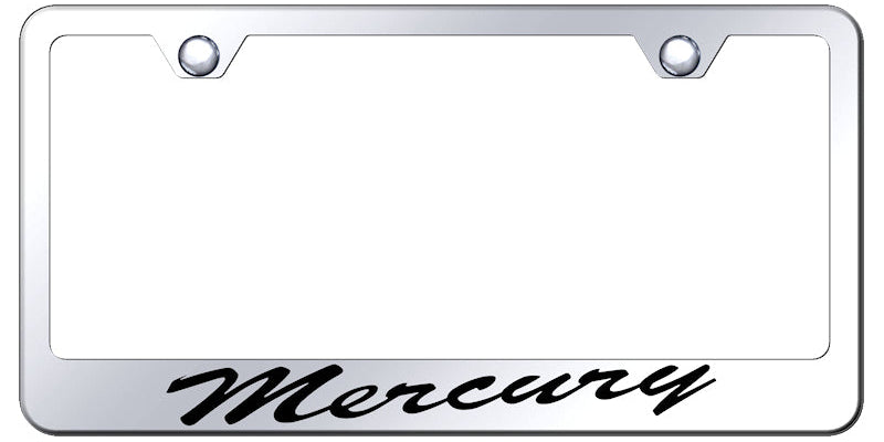 Mercury Script Stainless Steel Frame - Laser Etched Mirrored