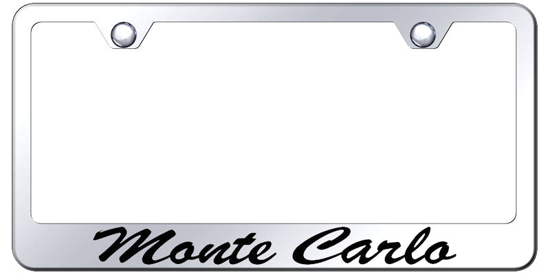 Monte Carlo Script Stainless Steel Frame - Etched Mirrored