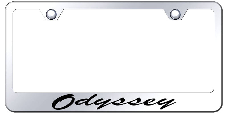 Odyssey Script Stainless Steel Frame - Laser Etched Mirrored