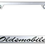 Oldsmobile Script Stainless Steel Frame - Etched Mirrored