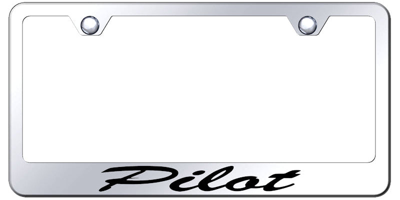 Pilot Script Stainless Steel Frame - Laser Etched Mirrored