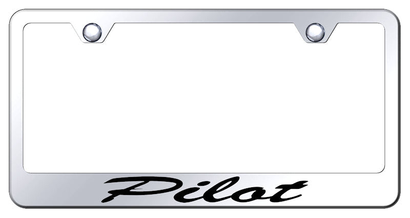 Pilot Script Stainless Steel Frame - Laser Etched Mirrored