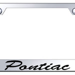 Pontiac Script Stainless Steel Frame - Laser Etched Mirrored