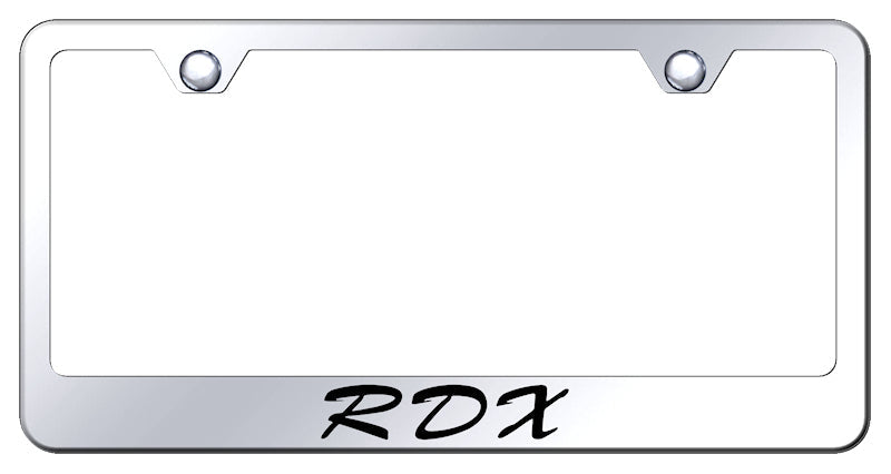 RDX Script Stainless Steel Frame - Laser Etched Mirrored